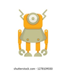cute robot, vector cartoon character