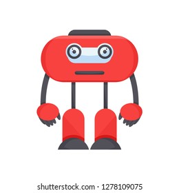 cute robot, vector cartoon character