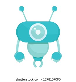 cute robot, vector cartoon character