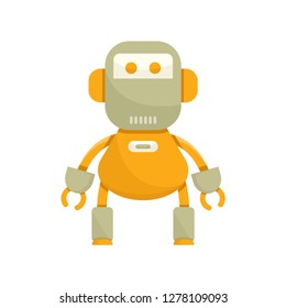cute robot, vector cartoon character