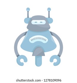 cute robot, vector cartoon character