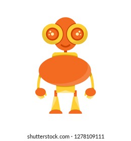 cute robot, vector cartoon character