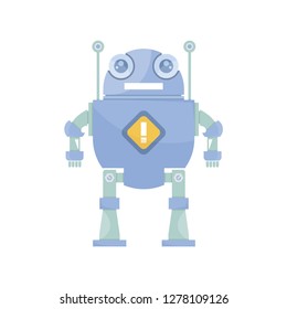 cute robot, vector cartoon character
