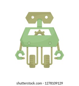 cute robot, vector cartoon character