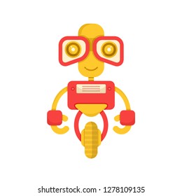 cute robot, vector cartoon character