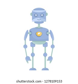 cute robot, vector cartoon character