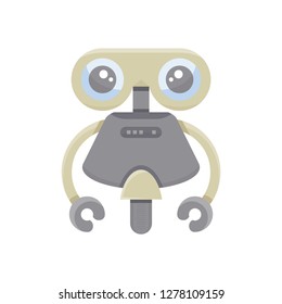 cute robot, vector cartoon character