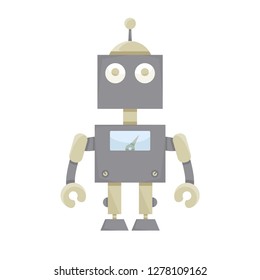 cute robot, vector cartoon character