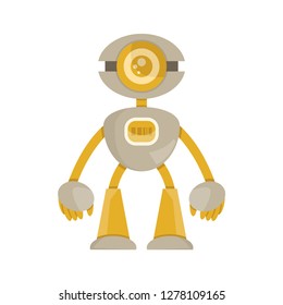 cute robot, vector cartoon character