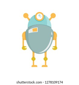 cute robot, vector cartoon character