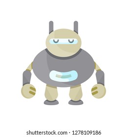 cute robot, vector cartoon character