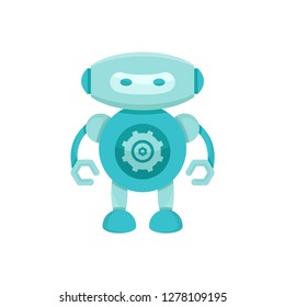 cute robot, vector cartoon character