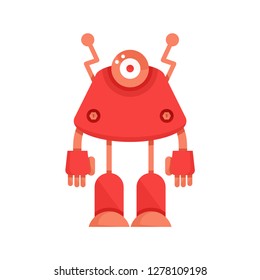 cute robot, vector cartoon character