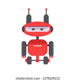 cute robot, vector cartoon character