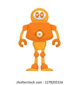 cute robot, vector cartoon character