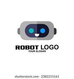 Ilustración del icono de dibujos animados de Robot Cute. Concepto de icono de la tecnología de ciencia de vectores premium aislado. Estilo de dibujo plano