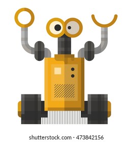Cute robot vector character