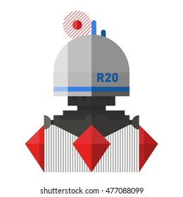 Cute robot vector character