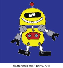 cute robot vector illustration