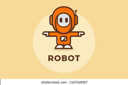 Cute robot. Vector illustration