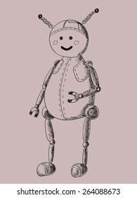 Cute robot. Vector illustration