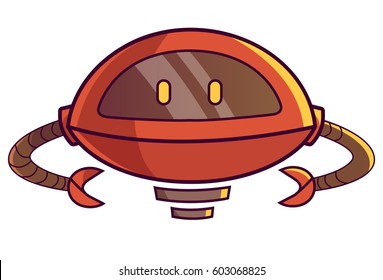 Cute Robot . Vector illustration. Isolated on white background.