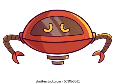 Cute Robot . Vector illustration. Isolated on white background.