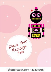 cute robot xmas greeting