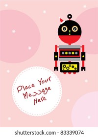 cute robot xmas greeting