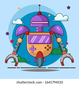 Cute Robotic Helper with awesome colour