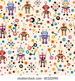 cute robots pattern