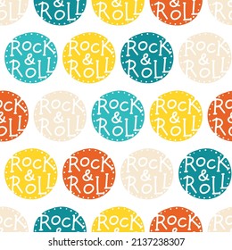 Cute rock graffiti lettering seamless pattern. Hand drawn colorful doodle cartoon letters. Ideal for baby clothes, textiles, wallpaper, wrapping paper