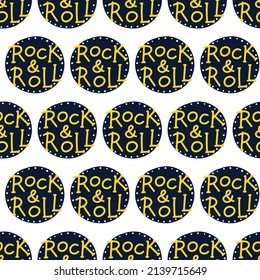 Cute rock graffiti lettering seamless pattern. Hand drawn monochrome doodle cartoon letters. Ideal for baby clothes, textiles, wallpaper, wrapping paper