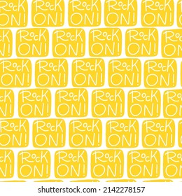 Cute rock graffiti lettering seamless pattern. Hand drawn monochrome doodle cartoon letters. Ideal for baby clothes, textiles, wallpaper, wrapping paper