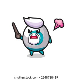 cute rocket grandpa is getting angry , cute style design for t shirt, sticker, logo element