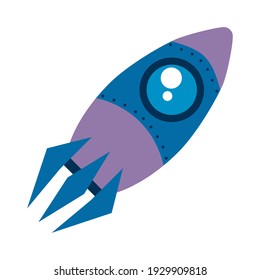 cute rocket launcher space icon
