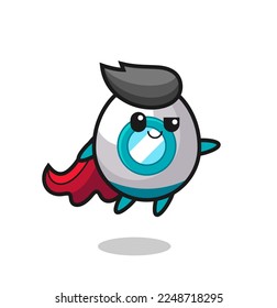 cute rocket superhero character is flying , cute style design for t shirt, sticker, logo element