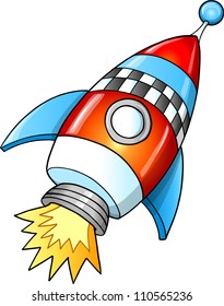 Cute Rocket Vector Illustration