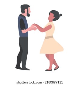 Cute romantic couple dancing together