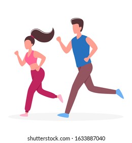Cute romantic couple, domestic and date situation. Woman and man are in love. Lovers spending time together. Isolated flat vector illustration
