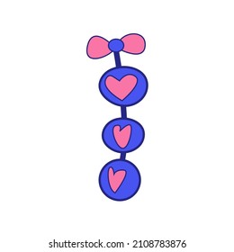 Cuidado elemento de diseño romántico para el día de San Valentín.  Vector doodle love clipart para tarjeta de saludo, afiche, impresión y otro diseño 