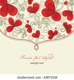 Cute romantic floral background