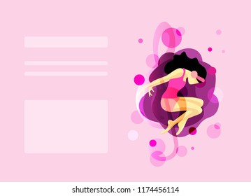 Cute romantic girl. Lovely music. Character design. Template for design cards, notebook, shop, poster.