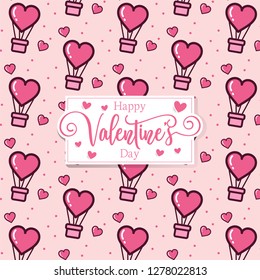 Cute romantic hearts floral valentine's day pattern background. Vector illustration. Wallpaper, flyers, invitation, posters, brochure, voucher,banners.