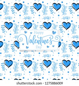 Cute romantic hearts valentine's day pattern background. Vector illustration. Wallpaper, flyers, invitation, posters, brochure, voucher,banners.