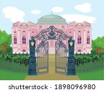 Cute romantic palace with gate