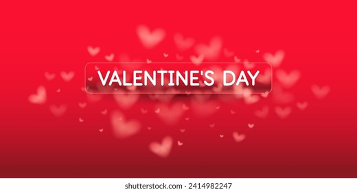 A cute romantic poster. An illustration for the Valentine's Day holiday. Elements for the design. Vector graphics.