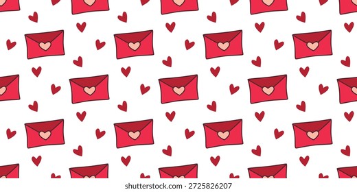 Lindo patrón romántico sin fisuras con letras de amor