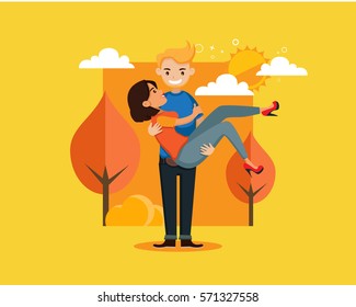 Cute Romantic Summer Trip Date Illustration, Suitable for Invitation, Web Banner, Social Media, and Other Valentine Related Occasion