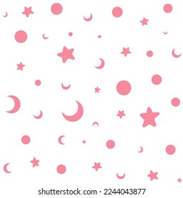 Cute romantic vector seamless pattern